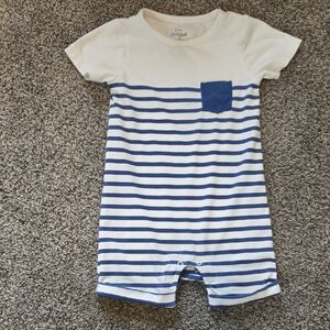 Cat & Jack Blue and White Striped Romper